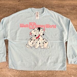 Walt Disney World 101 Dalmatians baby blue graphic crewneck sweatshirt
